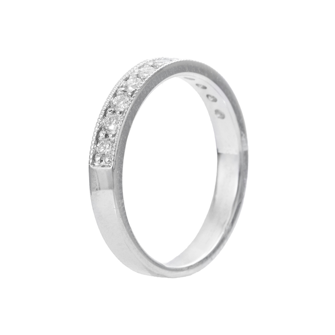 Beaded Milgrain Diamond Wedding Band (0.33tw)