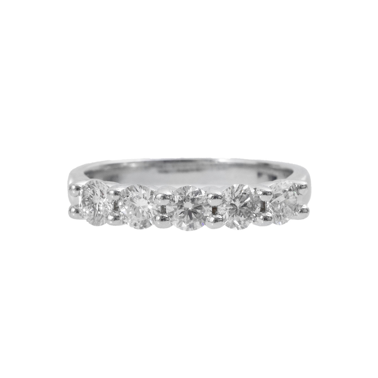Shared Prong 5 Diamond Wedding Band (1.25tw) 0