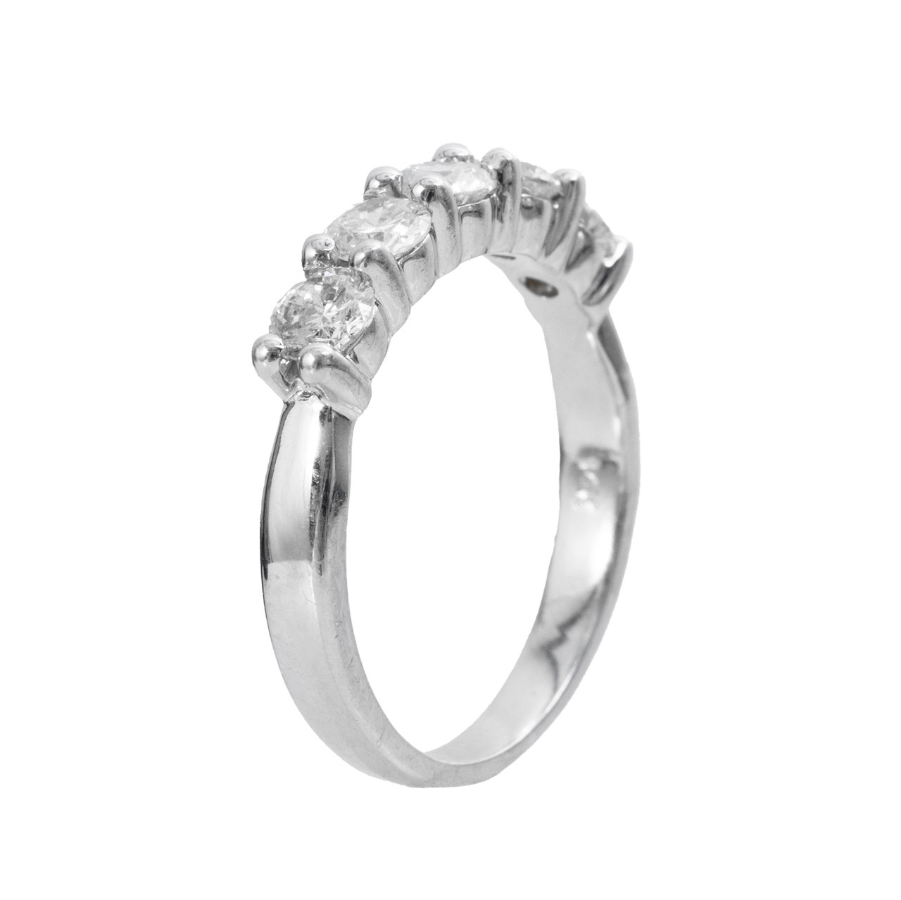 Shared Prong 5 Diamond Wedding Band (1.25tw) 1