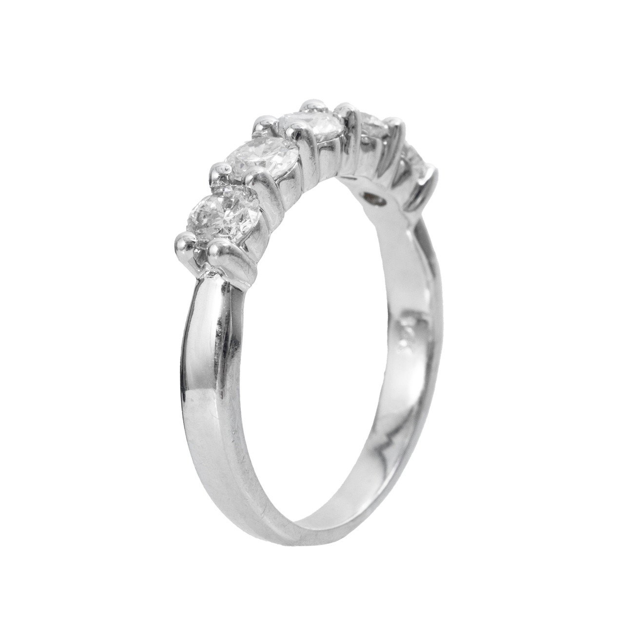 Shared Prong 5 Diamond Wedding Band (1.25tw) 1