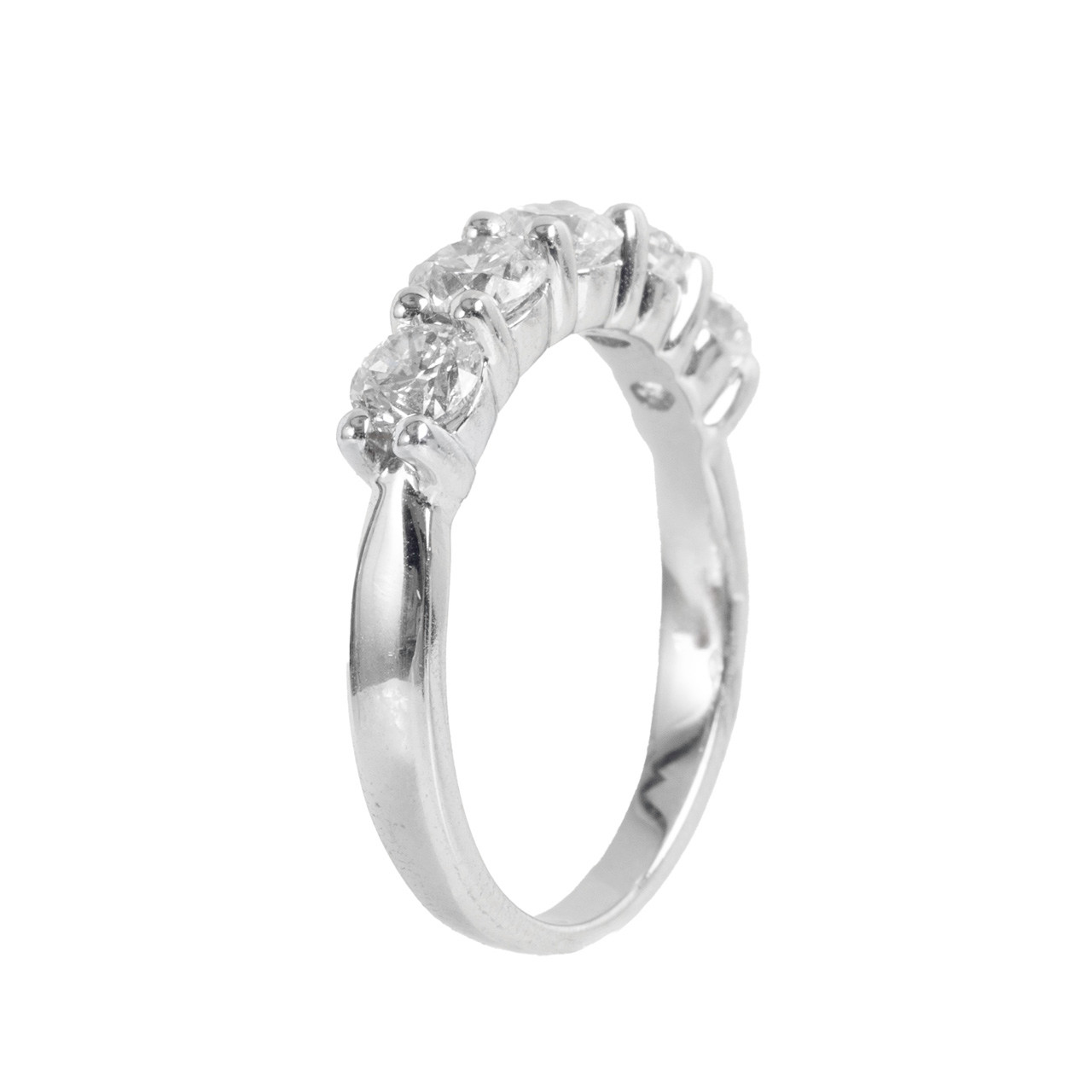 Shared Prong 5 Diamond Wedding Band (1.50tw) 1