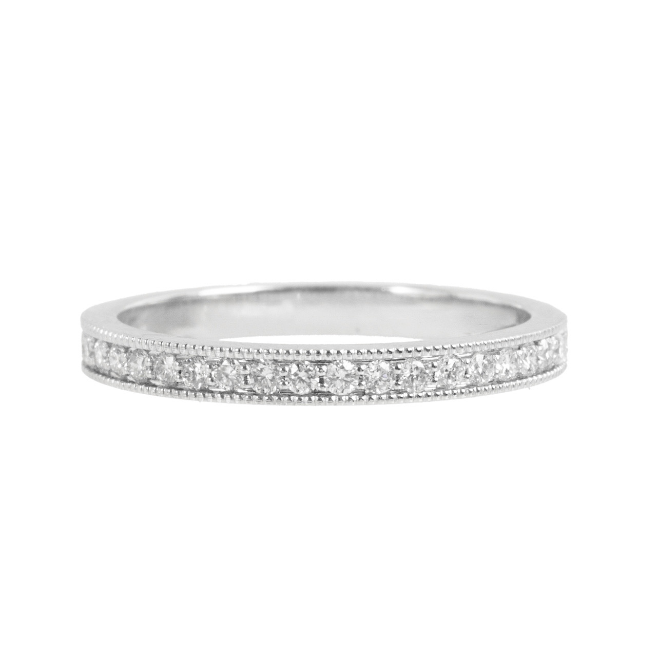 Beaded Milgrain Diamond Wedding Band (0.20tw)