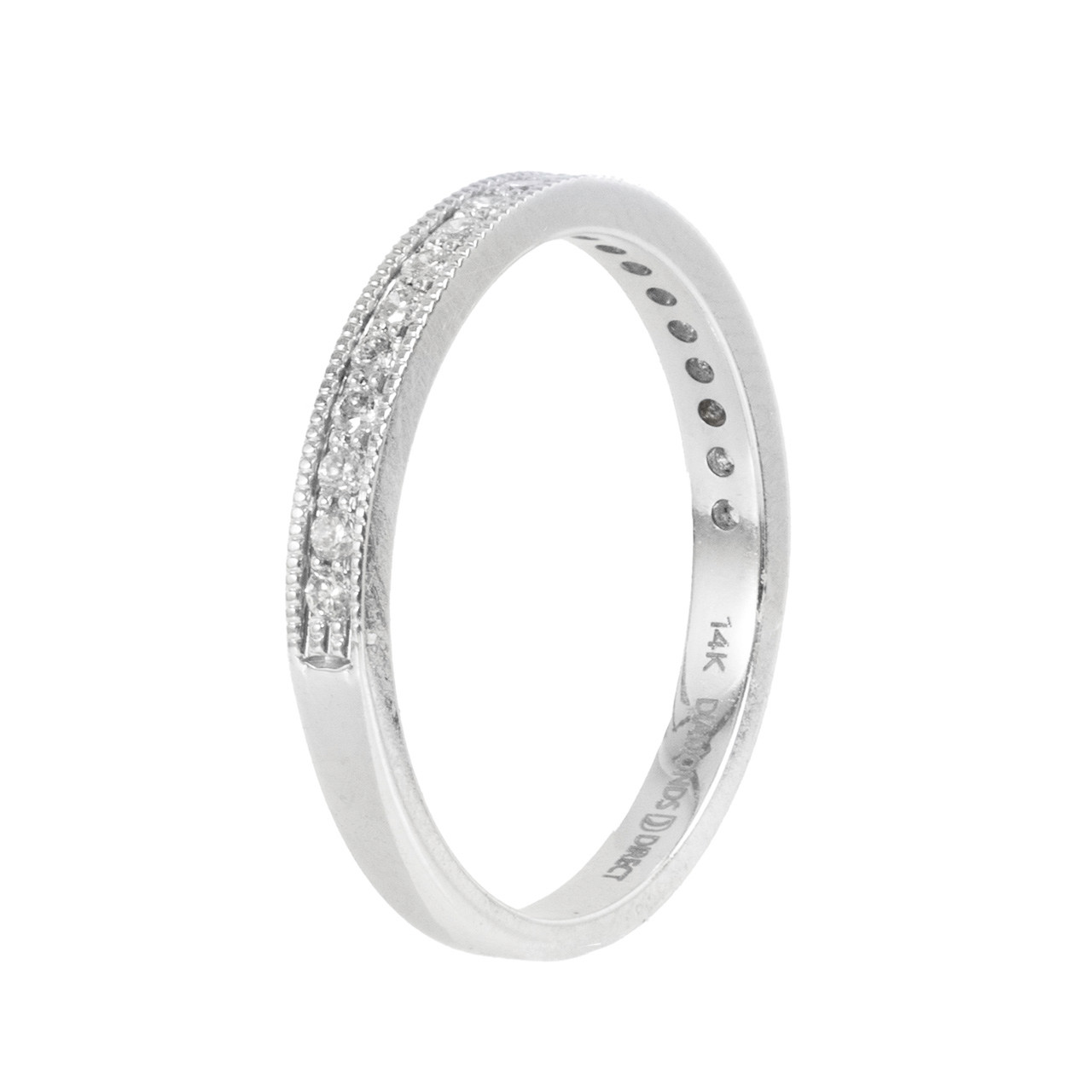 Beaded Milgrain Diamond Wedding Band (0.20tw)