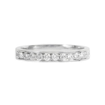 Channel Diamond Wedding Band (0.33tw) In White Gold 14K
