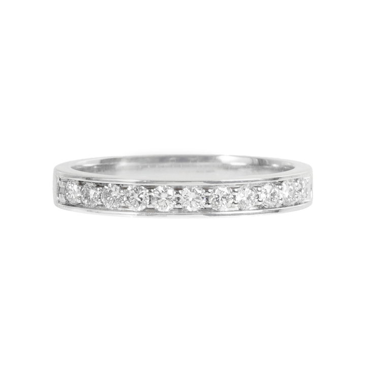Channel Diamond Wedding Band (0.33tw) In White Gold 14K