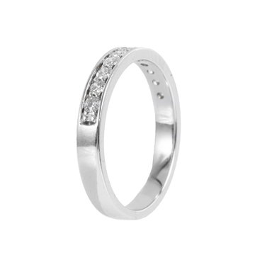 Channel Diamond Wedding Band (0.33tw) In White Gold 14K