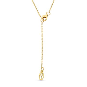 A. Jaffe Pave Open Oval Diamond Necklace In Yellow Gold 14K