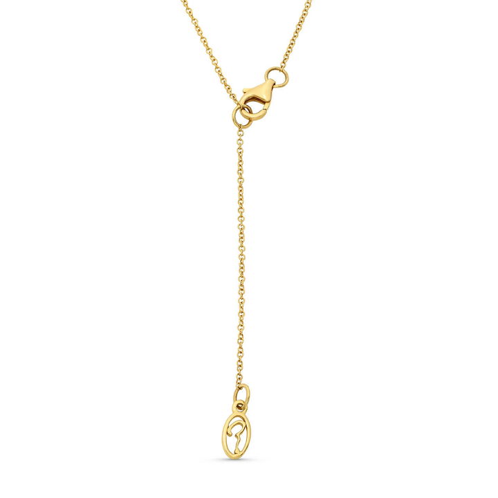 A. Jaffe Pave Open Oval Diamond Necklace In Yellow Gold 14K