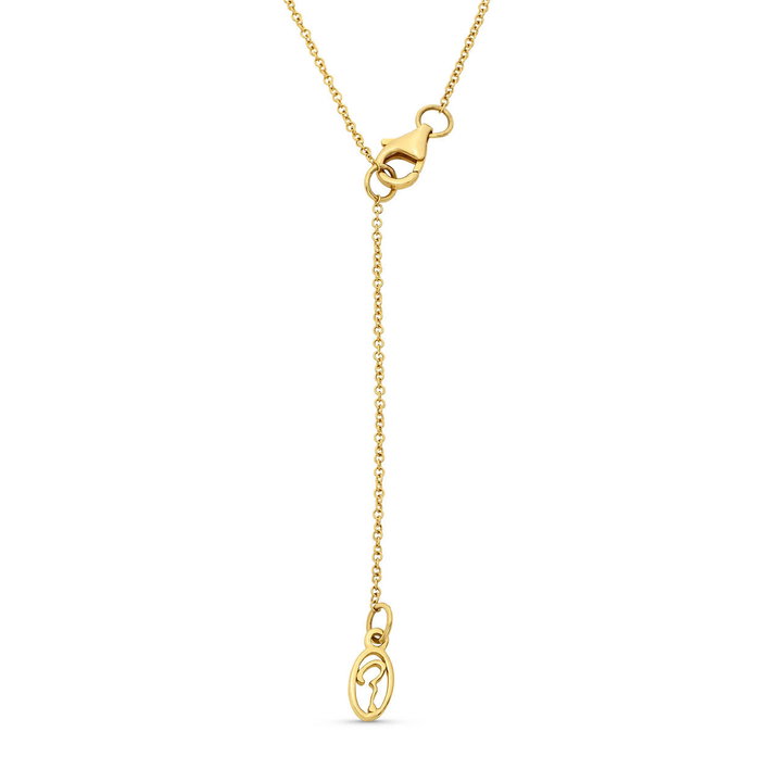 A. Jaffe Pave Open Oval Diamond Necklace In Solid 14K Yellow Gold