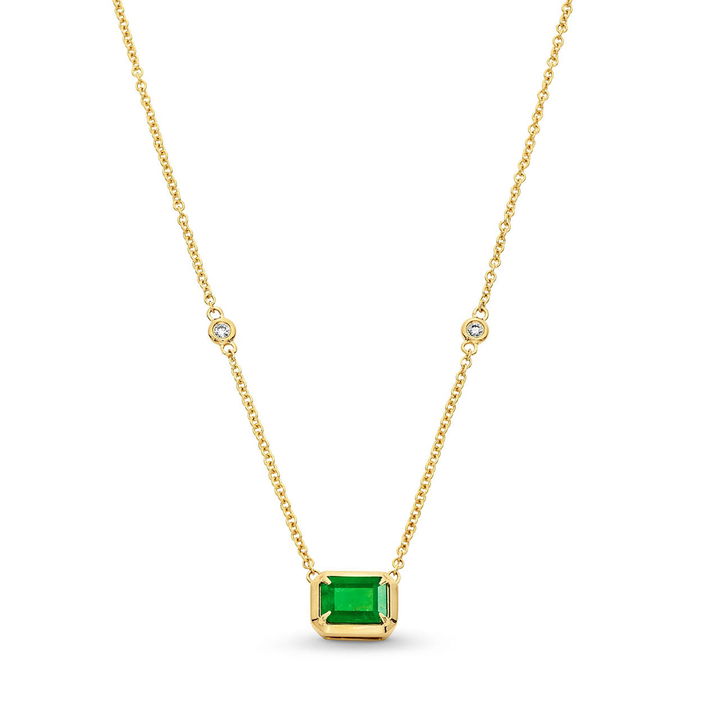Green Emerald Pendant Necklace