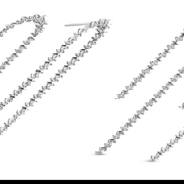 Diamond U-Shaped Drop Earrings