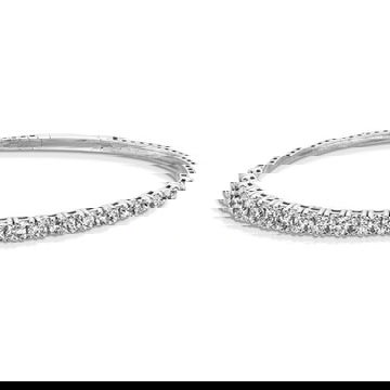 Flexible Half Way Diamond Bangle Bracelet