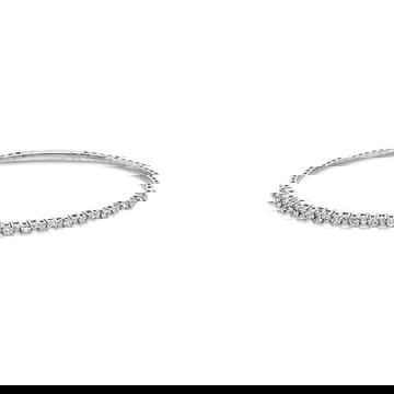Flexible Half Way Diamond Bangle Bracelet