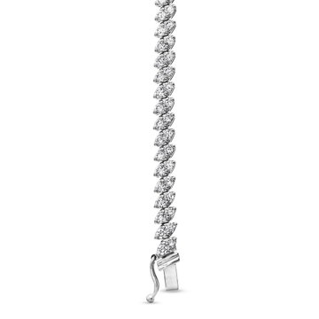 Marquise Shape Diamond Tennis Bracelet In White Gold 14K