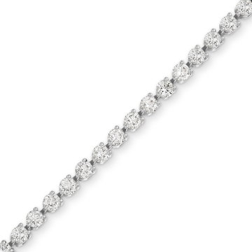 Round Diamond Tennis Bracelet In White Gold 14K
