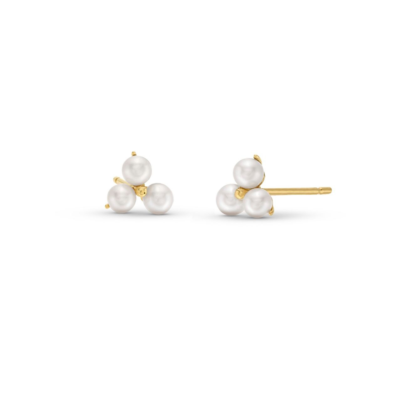 Trio Pearl Stud Earrings 0