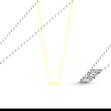 Asscher Diamond Bezel Pendant Necklace