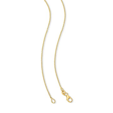 Asscher Diamond Bezel Pendant Necklace In Yellow Gold 18K