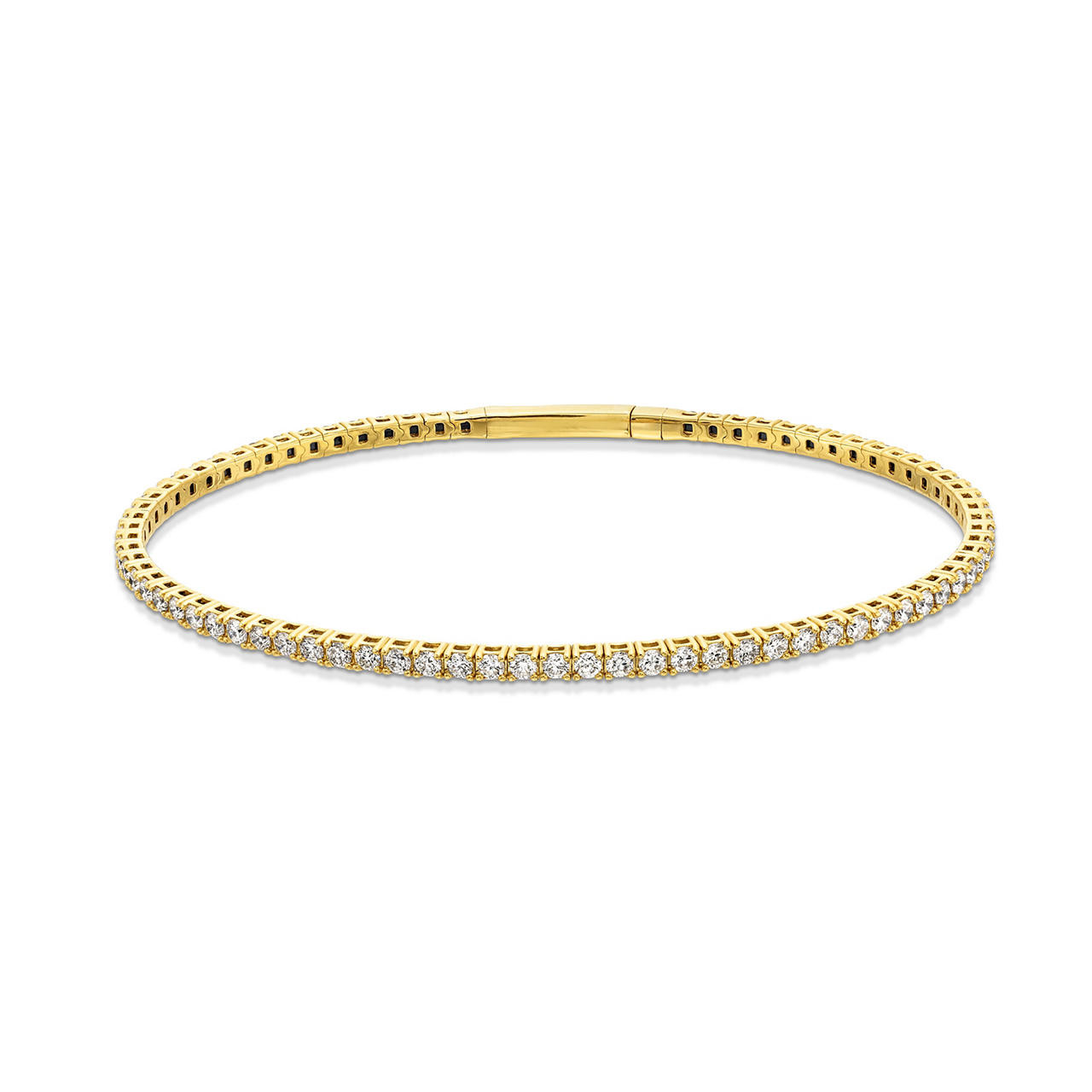 Round Diamond Flexible Tennis Bracelet