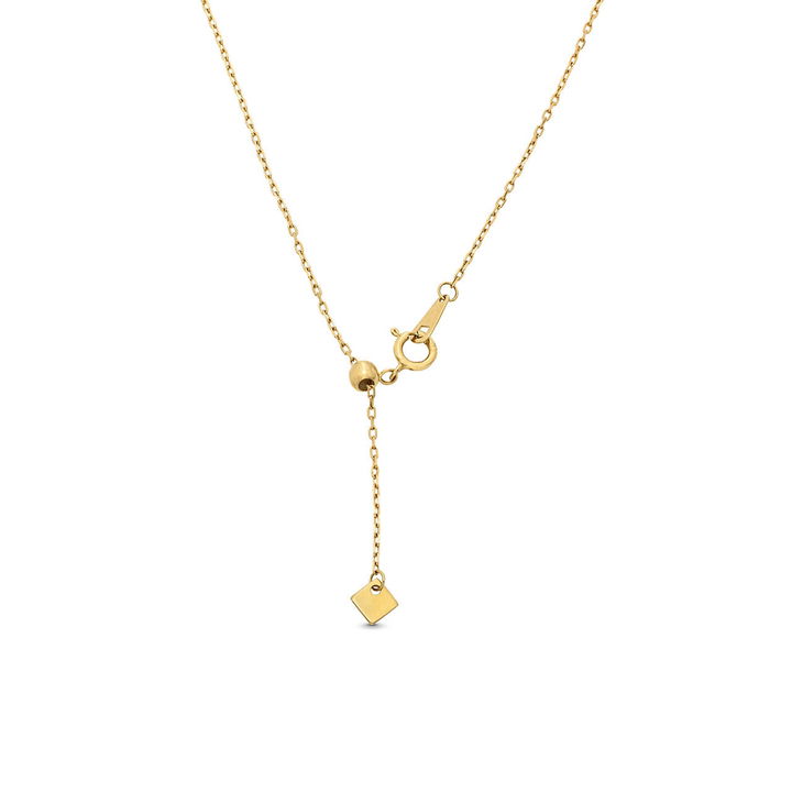 Marquise Diamond Leaf Station Necklace In Yellow Gold 18K