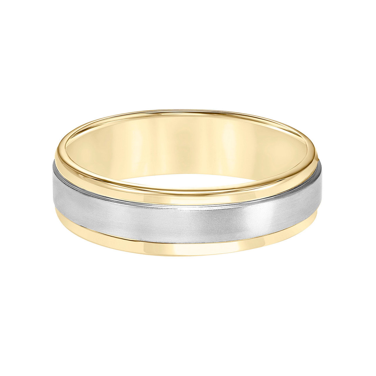 Flat Round Edge Carved 6mm Wedding Band 0