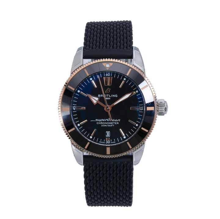 Breitling Superocean Heritage 44 Black Dial Watch | Steel & Red Gold
