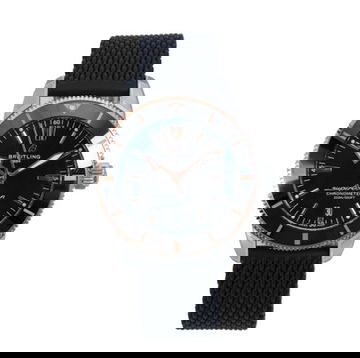 Breitling Superocean Heritage 44 Black Dial Watch | Steel & Red Gold
