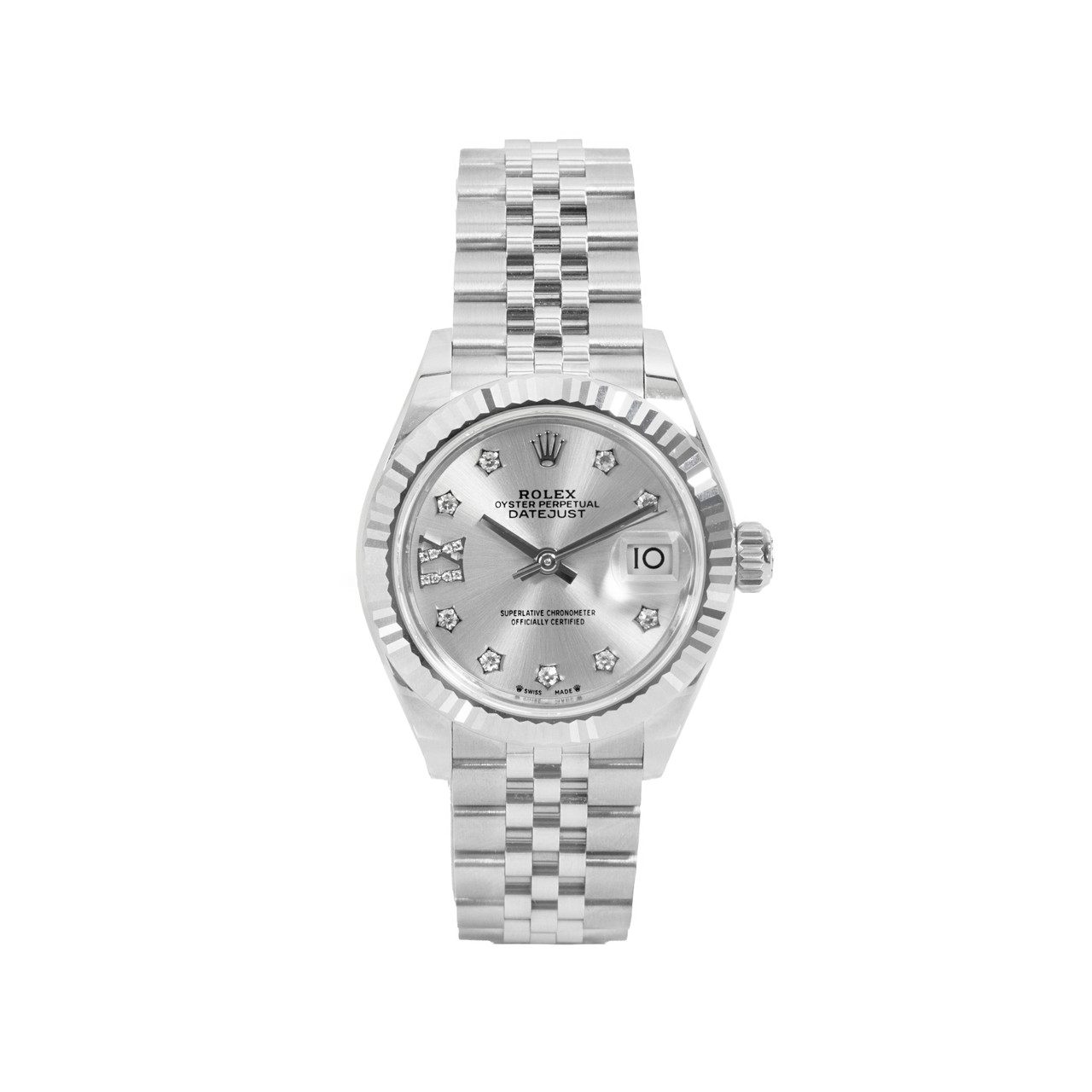 Rolex Lady-Datejust 28 Silver Dial Watch | Oystersteel 0