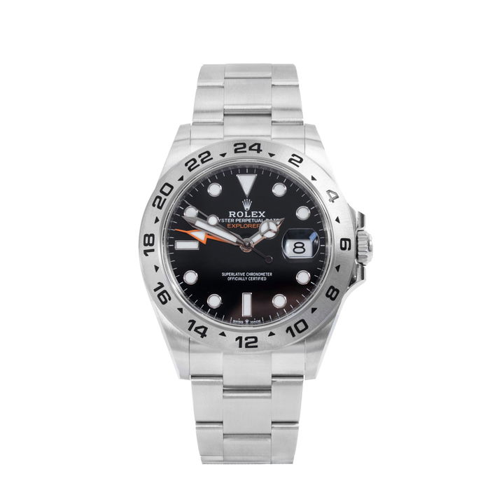 Rolex Explorer II 42 Black Dial Watch | Oystersteel