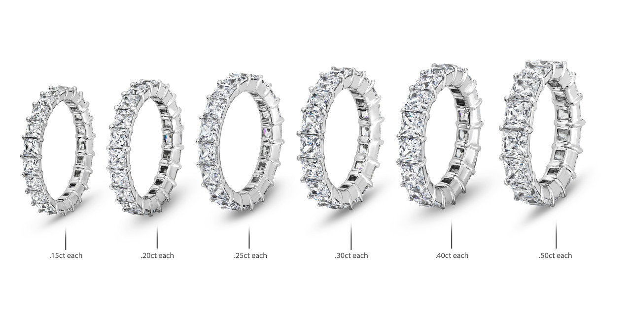 Princess Diamond Eternity Wedding Band 1