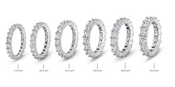 Princess Diamond Eternity Wedding Band In White Gold 14K