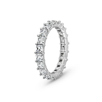 Princess Diamond Eternity Wedding Band In White Gold 14K