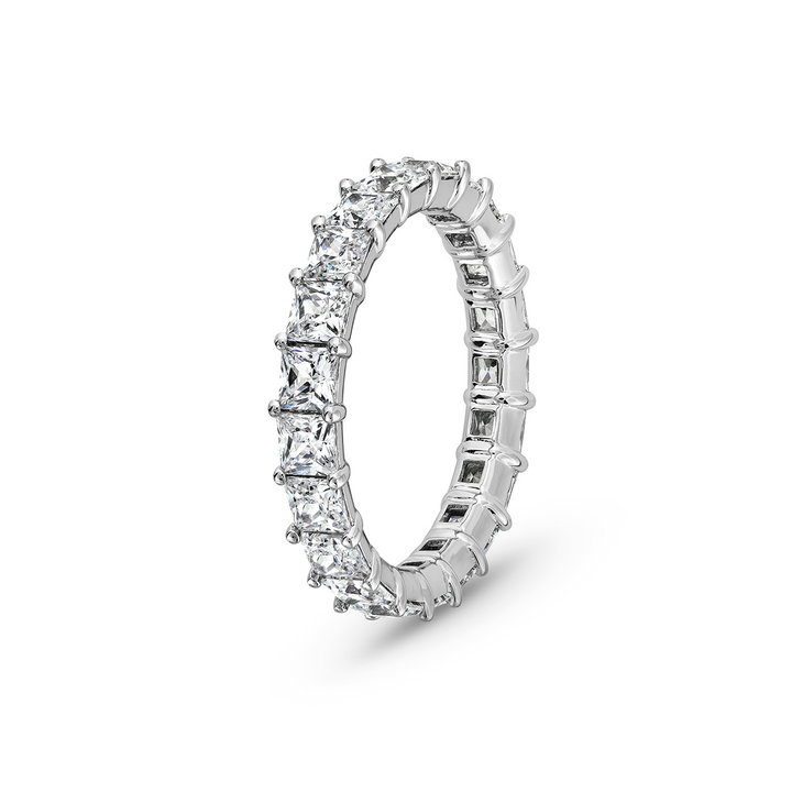 Princess Diamond Eternity Wedding Band In White Gold 14K