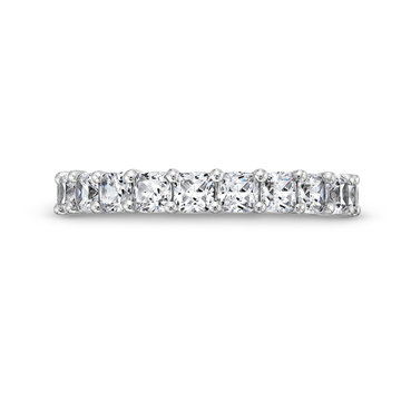 Cushion Diamond Eternity Wedding Band In White Gold 14K