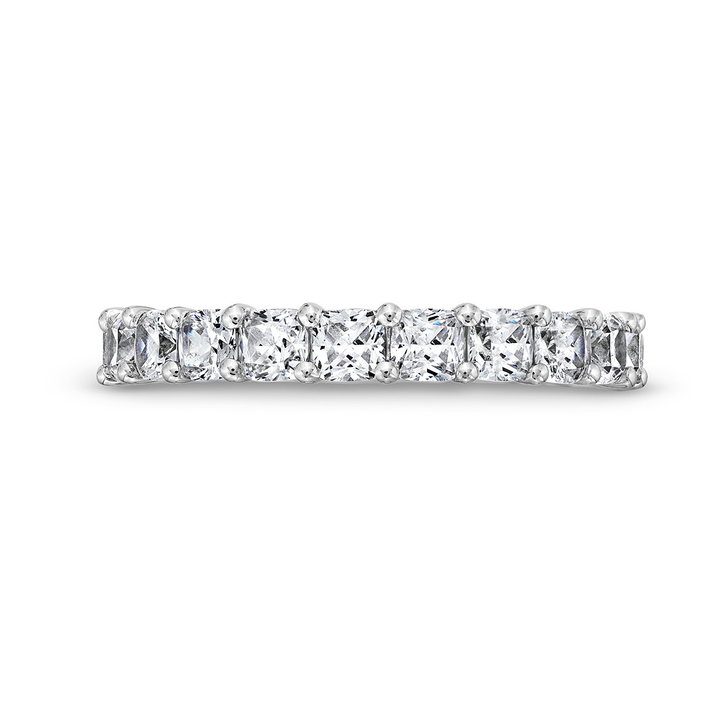 Cushion Diamond Eternity Wedding Band In White Gold 14K