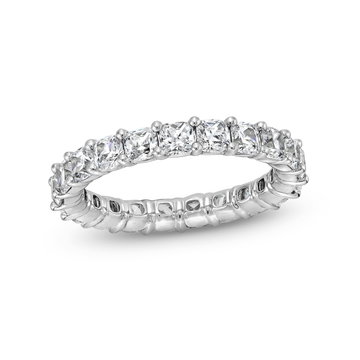 Cushion Diamond Eternity Wedding Band In White Gold 14K