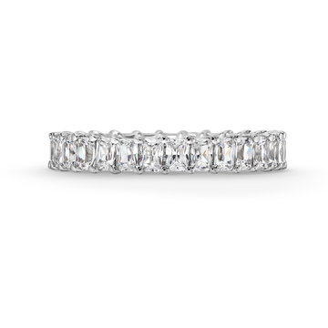 Radiant Diamond Eternity Wedding Band In White Gold 14K