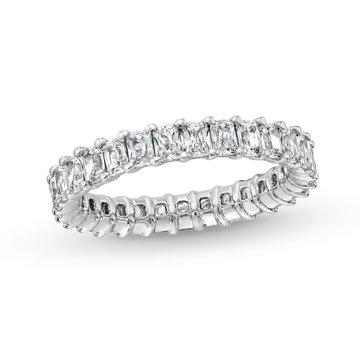 Radiant Diamond Eternity Wedding Band In White Gold 14K
