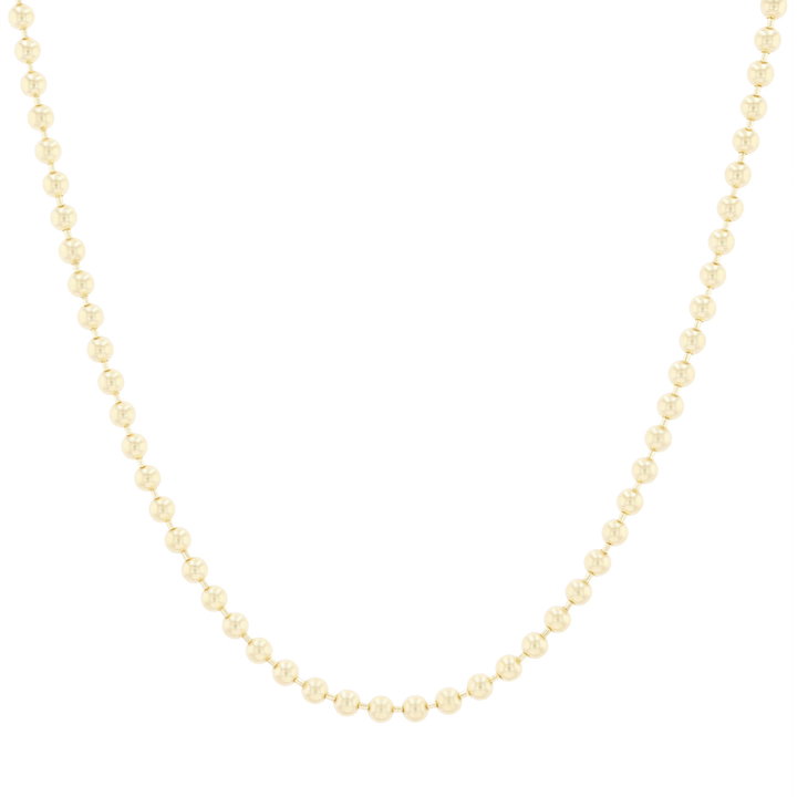 22 inch Ball Chain In Solid 14K Yellow Gold