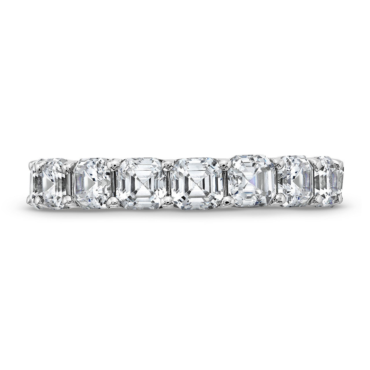 Asscher Diamond Eternity Wedding Band