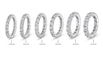 Asscher Diamond Eternity Wedding Band In White Gold 14K