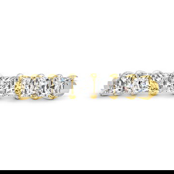 Seven Stone Princess Diamond Wedding Band
