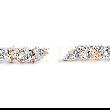Seven Stone Princess Diamond Wedding Band