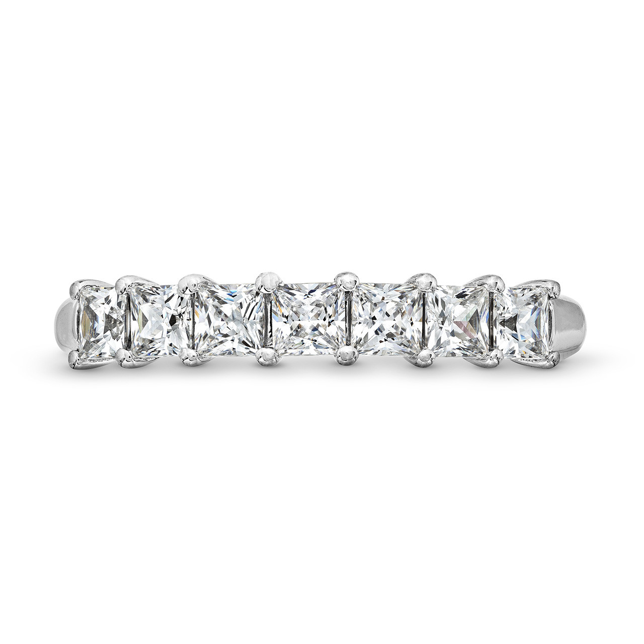 Seven Stone Princess Diamond Wedding Band 0