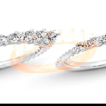Seven Stone Princess Diamond Wedding Band