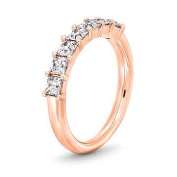 Seven Stone Princess Diamond Wedding Band