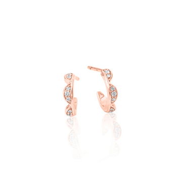 Tacori Crescent Rose Gold Huggie Earrings