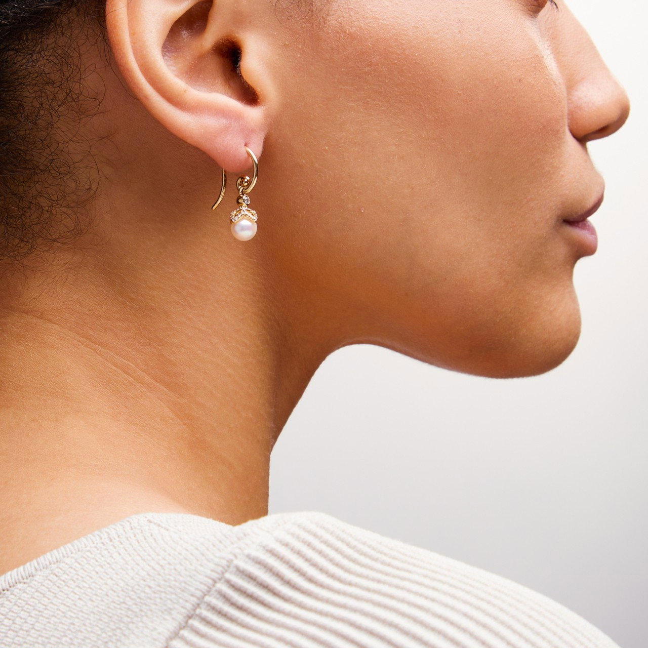 Verragio Diamond Pearl Dangle Earrings 1