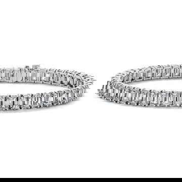 22.35 ct. Emerald Cut Diamond Tennis Bracelet 0