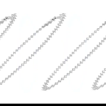 Diamond Hoop 1.80 Inch Earrings